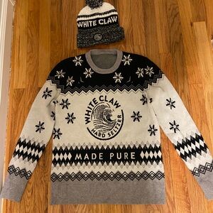 White Claw Sweater & matching beanie